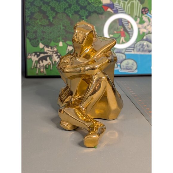 Jaru 1976 Gold Ceramic Lovers Sculpture - Picture 12 of 16